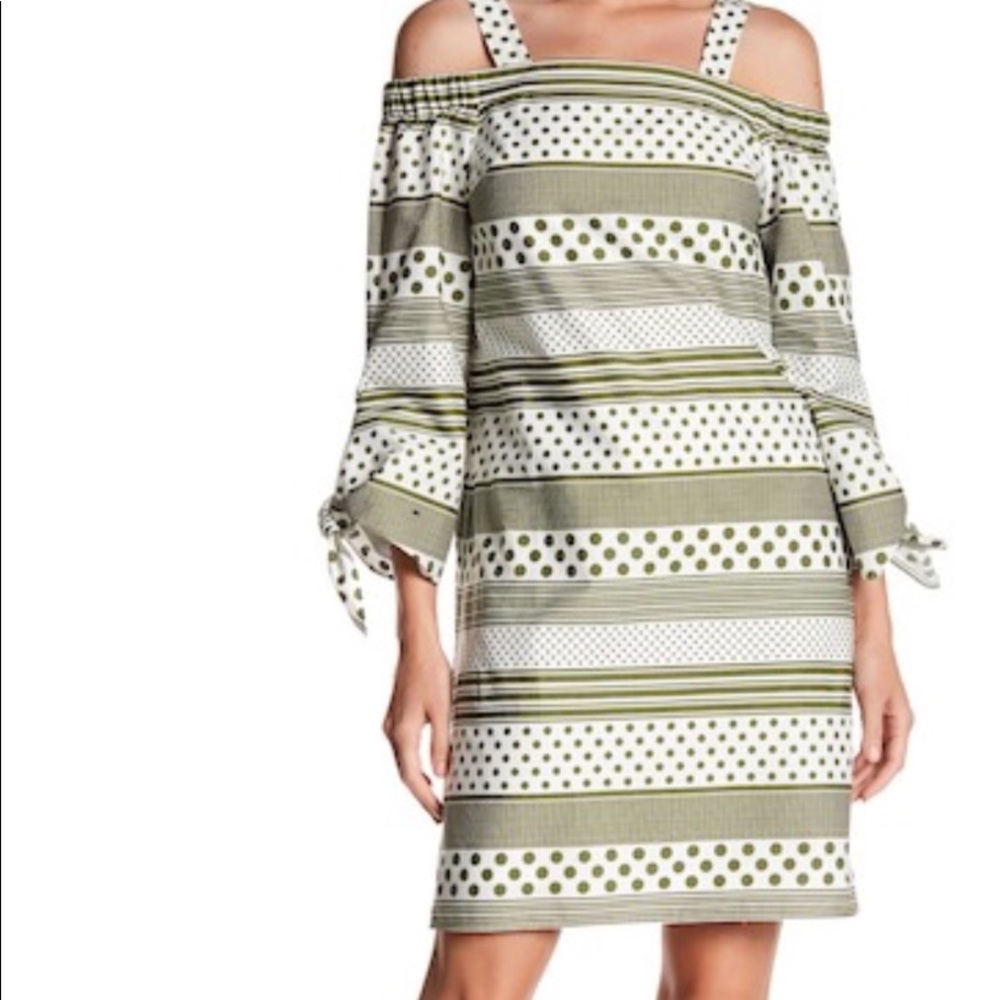 Nine West Cold Shoulder Printed Women’s Dress / 8